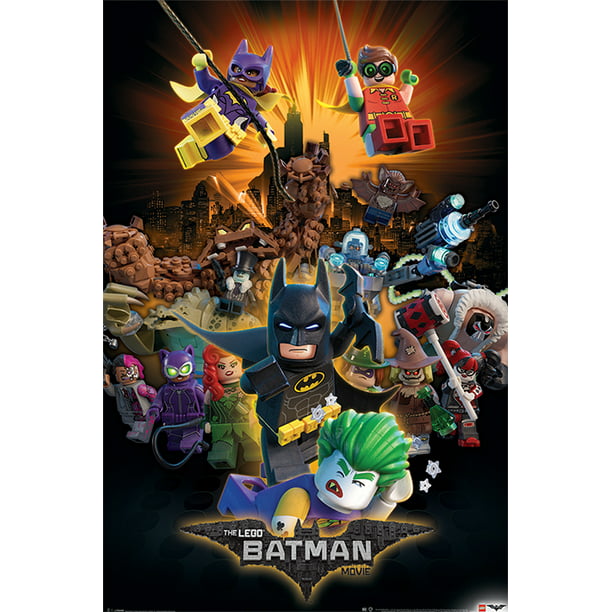 The LEGO Batman Movie - Movie Poster Print (Boom Characters) (Size: 24" x 36") (Black Poster Hanger) - Walmart.com