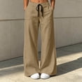 thumbnail image 2 of WERYOUNG Casual Loose Wide Leg Pants For Women Lightweight Long Trousers With Pockets Everyday Comfort Palazzo Pants For Women Breathable Bottom L, 2 of 6