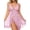 Pink, variant on Lingerie for Women Plus Size Open Front Babydoll Sleepwear Mesh Lace Night Dresses, Purple M