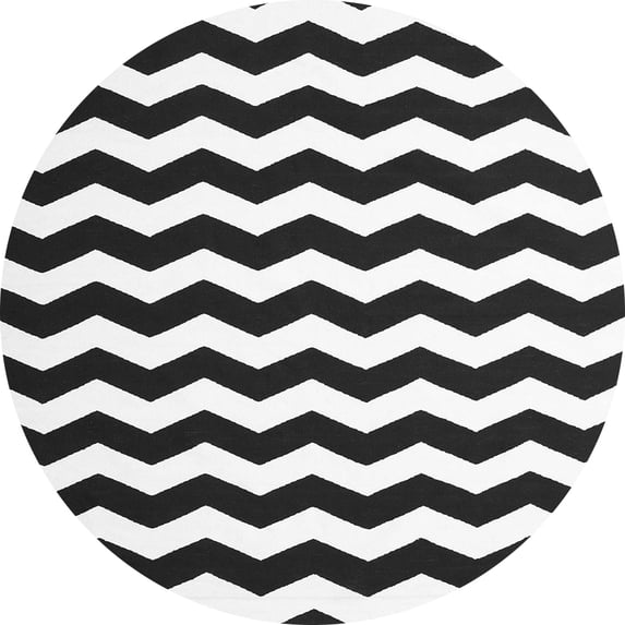 Ahgly Company Machine Washable Indoor Round Abstract Gray Contemporary Area Rugs, 7' Round