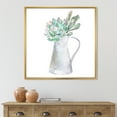 thumbnail image 2 of Designart 'Succulent Home Plant In Jug' Traditional Framed Canvas Wall Art Print, 2 of 5