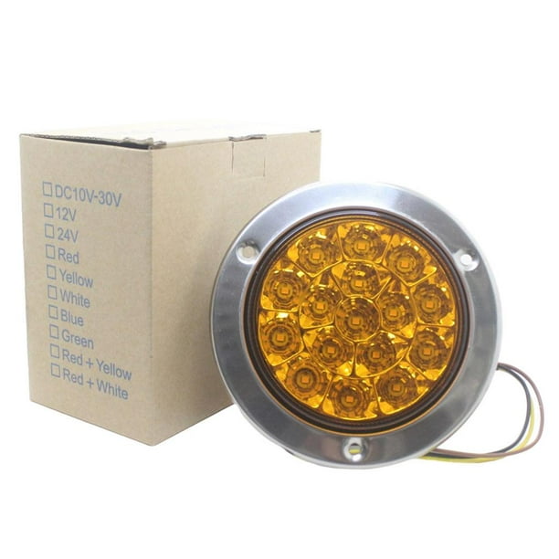 Luces traseras LED Gazechimp 16-Led para remolque de coche IP67 a prueba de agua Amarillo