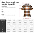thumbnail image 4 of Naloa Orange Plaid Men's T-Shirt Sport T-shirt Men's Basic Tee Casual Men's Shirt, Round Neck, Short Sleeves - Small, 4 of 5