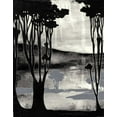 thumbnail image 2 of Goldberger, Jennifer 26x32 Gold Ornate Wood Framed with Double Matting Museum Art Print Titled - Nouveau Landscape II, 2 of 4
