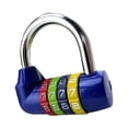 thumbnail image 3 of Cadenas à Combinaison 4 Chiffres Protection Code Serrure Mot de Passe Bleu, 3 of 7