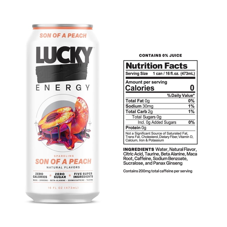 Lucky Energy Sugar Free Variety Pack, 16 fl oz Cans, 12 Pack photo 6