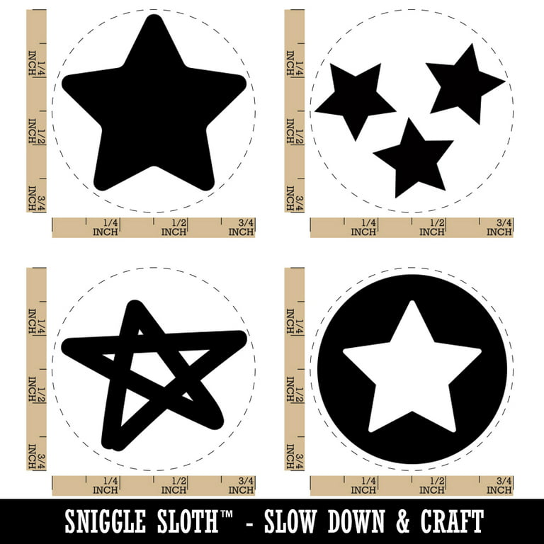 Star Scatter Self-Inking Rubber Stamp for Stamping Crafting Planners