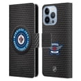 thumbnail image 1 of Head Case Designs Officially Licensed NHL Winnipeg Jets Puck Texture Leather Book Wallet Case Cover Compatible with Apple iPhone 13 Pro, 1 of 6