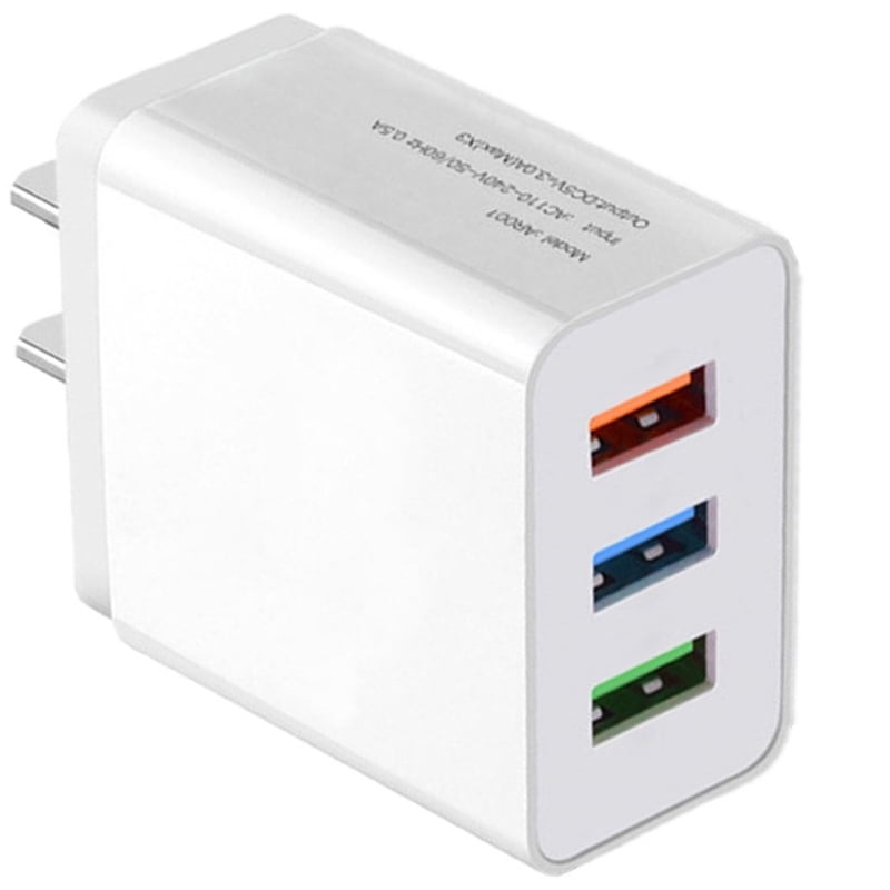 USB Charger Cube, Wall Charger Plug, 3.1A 3-Muti Port USB Adapter Power Plug Charging Station Box Base Replacement for iPhone 11 Pro Max/X/8/7, iPad, Samsung Phones and More USB Wall Charging Block