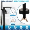 thumbnail image 2 of Wowow Single Handle Freestanding Tub Faucet with Hand Shower in Matte Black, 2 of 4