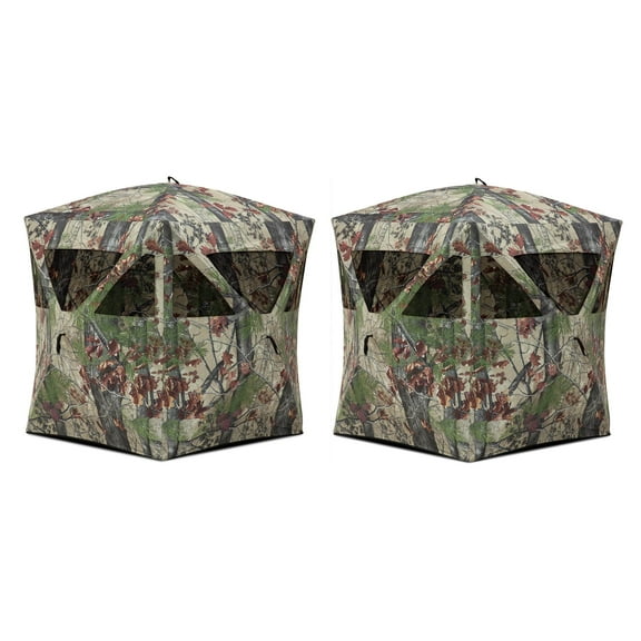 Barronett Blinds Radar Backwood Lightweight Pop up Hunting Ground Blind (2 Pack)