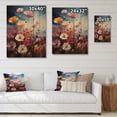 thumbnail image 4 of Designart "Symphonic Purple Wildflowers I" Floral Print on Natural Pine Wood, 4 of 5