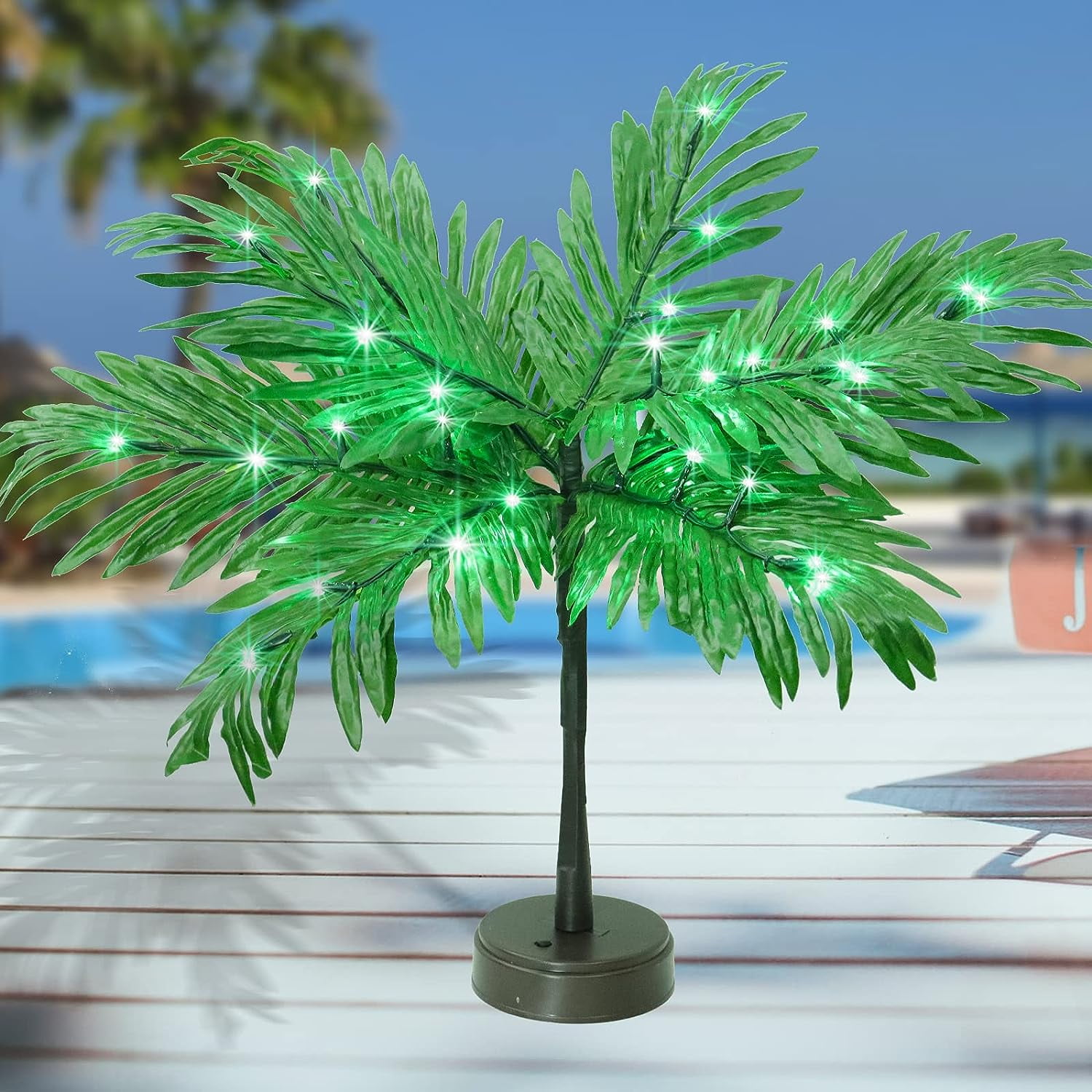 Luau Party Decorations Palm Tree with Lights, Lighted Palm Tree for
