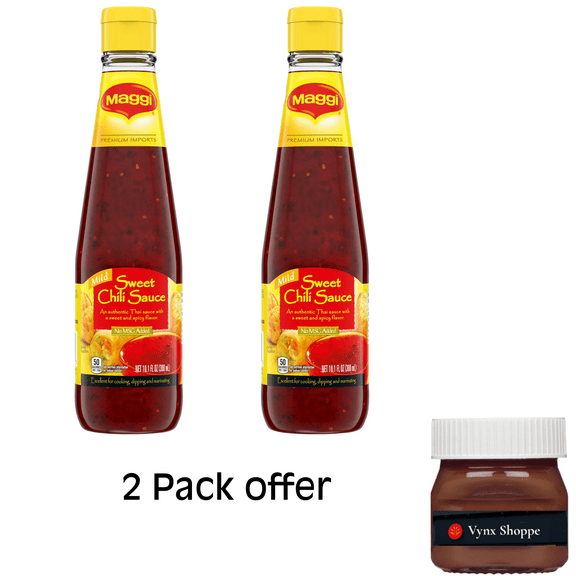 Maggi Mild Sweet Thai Asian Garlic Chili Hot Sauce, 11.43 fl oz Bottle