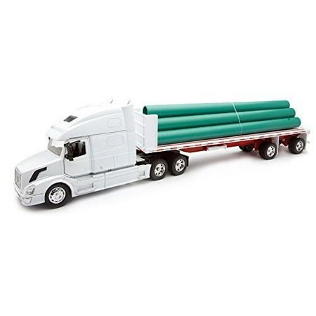 - 1:32 Scale Volvo VN-780 Flatbed Trailer with Long Pipe