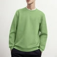 thumbnail image 2 of Siilsaa Men's Crew Neck Sweater Slim Fit Lightweight Sweatshirts Knitted Pullover for Casual Or Dressy Wear Light Green,5XL, 2 of 3