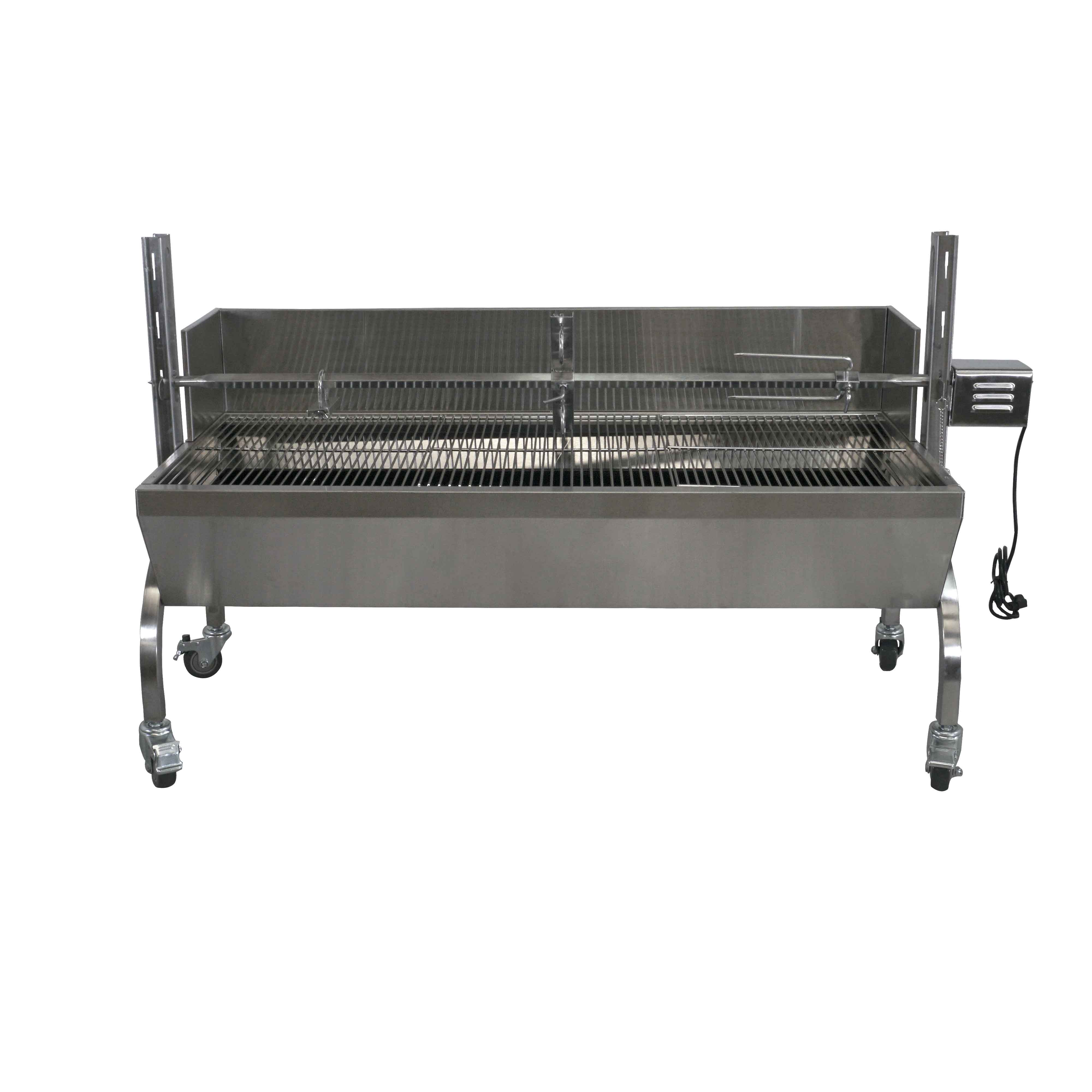Titan Great Outdoors Rotisserie Grill with Wndscreen 13W Stainless