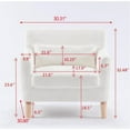 thumbnail image 5 of Stylish Single Sofa Chair for Bedroom Living Room - Four Wooden Legs, Comfortable Design, 5 of 5