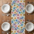 thumbnail image 4 of Table Runner 90 Inches Long for Kitchen Dining, Spring Flowers Dresser Scarf Farmhouse, Dining Table Decorations for Wedding/Parties, Watercolor Floral Daisy Plants Country 13 x 90 In, 4 of 8