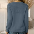thumbnail image 5 of Women's Casual Sweaters,Lace Up Tops,Long Sleeve Round Neck Pullover Tops for Lightweight Wear 2026 Gray L, 5 of 5