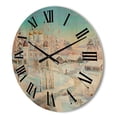 thumbnail image 3 of Designart 'Temple Over Country Road In Winter Landscape' Traditional Wood Wall Clock, 3 of 5