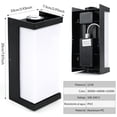 thumbnail image 4 of L&aacute;mpara de Pared Exterior LED, 2 Piezas 24W IP65 Impermeable, Moderno Arbotante Iluminaci&oacute;n para Porche, Jard&iacute;n, Patio, Fachada, Garaje, Pasillo, 4 of 8