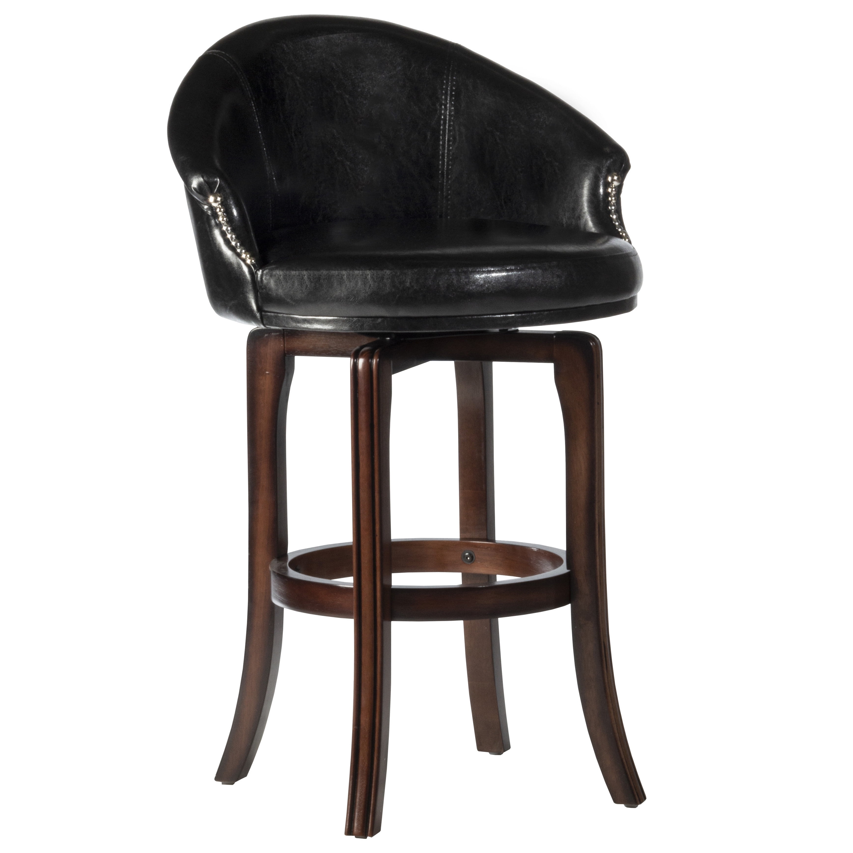 Hillsdale Furniture Dartford Wood Bar Height Swivel Stool, Dark Brown