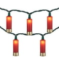 thumbnail image 3 of Northlight Shotgun Shells Patio Light Set - Red and Gold - 6' Green Wire - 10ct, 3 of 6