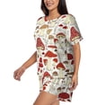 thumbnail image 5 of Sigee Cartoon Mushrooms for Sleepwear Casual Pjs with Pockets Women's Pajamas Sets Shorts 2 Piece Short Sleeve Lounge Sets 4X-Large, 5 of 9