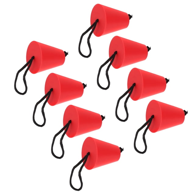 Kit 8Pcs/Set Kayak Scupper Plug Silicone Drain Hole Bung Stopper with Lanyard for Canoe