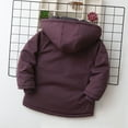 thumbnail image 3 of Cethrio Boys Winter Coats, Thickened Full Zip Windproof Warm Winter Outerwear with Hood Purple Size 10-12, 3 of 8