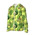 thumbnail image 2 of Kll Kiwi And Avocado Print Men'S Women’s Upf 50+ Sun Protection Outdoor Hoodie Jacket Long Sleeve Fishing Hiking Performance Shirt- Small, 2 of 8
