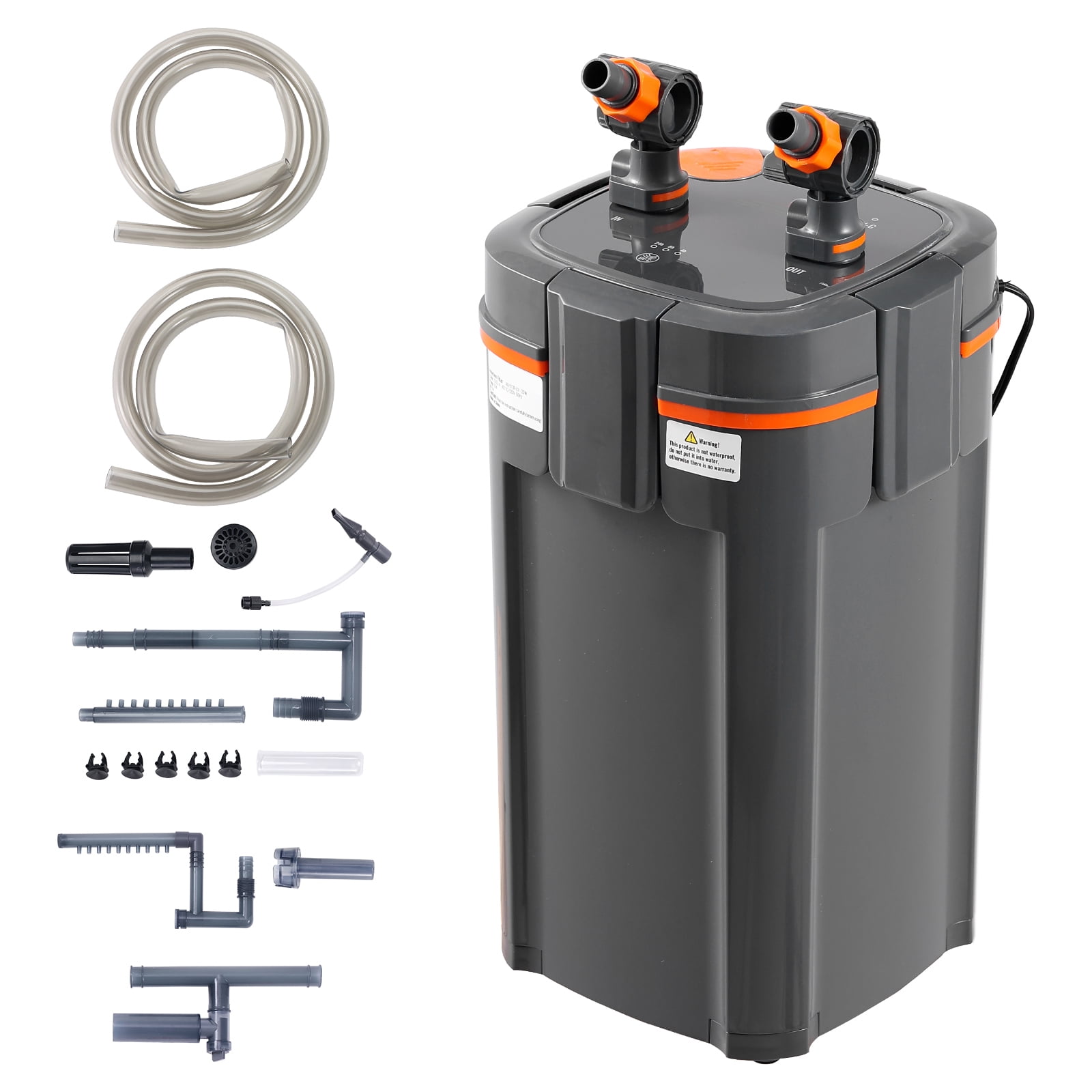KFFKFF Fish Tank Filter 660GPH, Multi-Stage Canister Filter 235 Gallon, Whisper-Quiet In-Tank Filter with UV Shielding, Immersible Power Filter with Various Functions for Aquariums, 25W