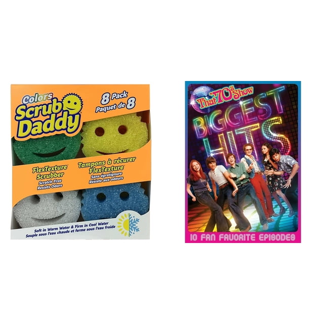 Scrub Daddy Colors Éponge Sans Rayures et Résistante aux Odeurs + That 70s Spectacle : Plus Grands Succès - 10 Épisodes Favoris des Fans Anglais Seulement (Gratuit)