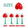 thumbnail image 2 of Fymlhomi Heart Shape Plastic Measuring Spoons Set, Includes 1/2 tsp, 1 tsp, 1/2 tbsp ,1 tbsp & Egg Separator, Cute Small Tablespoon and Teaspoon for Measure Liquid and Dry Ingredients (Red), 2 of 5
