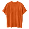 thumbnail image 4 of Cathalem Chemises pour Femmes Col Rond Ample T-Shirts à Blocs de Couleur, Orange S, 4 of 4