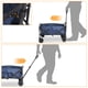 thumbnail image 2 of Zimtown Carro Plegable Carro Utilitario Plegable con Ruedas Todoterreno, Marco Azul, 2 of 10