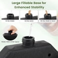 thumbnail image 6 of Goplus 4 Plate Patio Offset Umbrella Base Stand Weights Sand/Water Filled Base, 6 of 10
