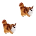 thumbnail image 3 of serony Soft Simulation Cats Plush Stuffed Animal Home Decor Kids Birthday Gift toy Model Brown 12x6x12cm 2Set, 3 of 6