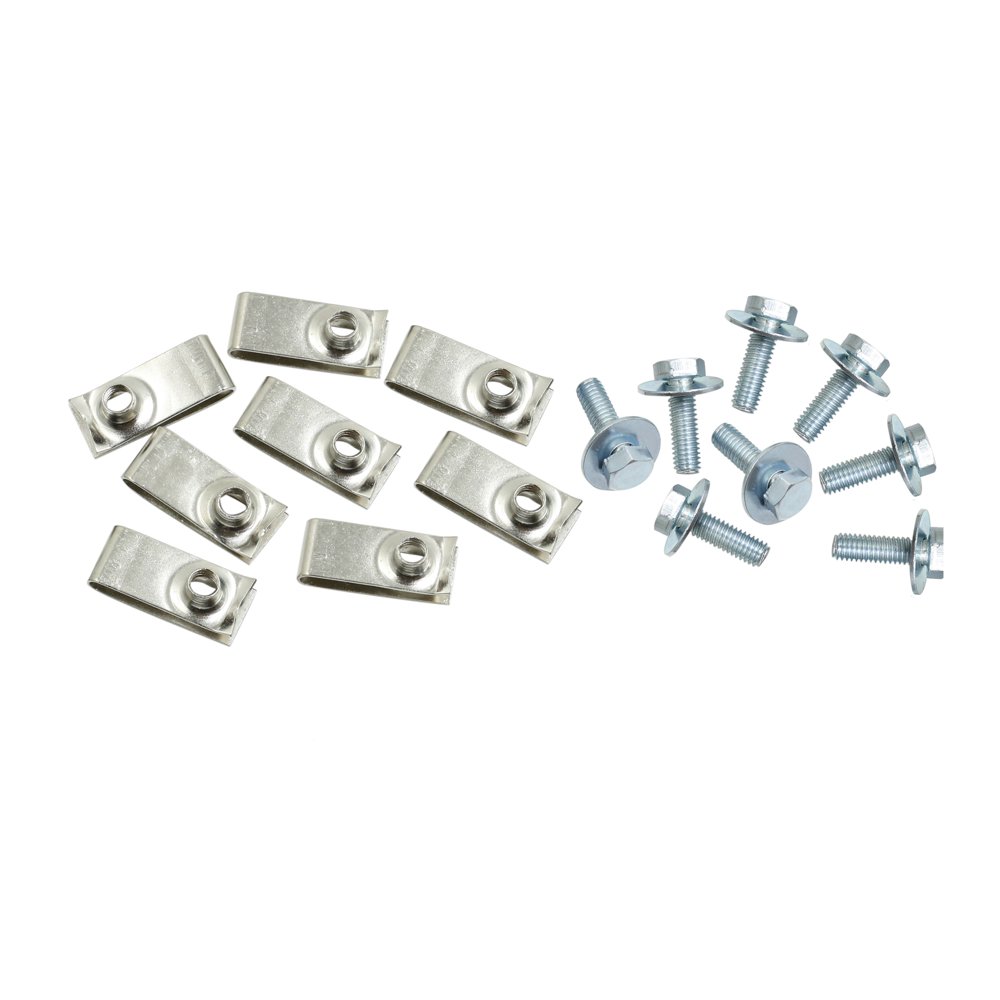 8pcs Metal Spring Utype Clip with Screws Car Fender Trim Moulding