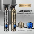 thumbnail image 2 of 4pcs/set Hair Cutting Kit Electric Clippers LCD Digital Display Home Hair Trimmer USB Rechargeable Hair Cutting Machine Salon Apron Neck Duster Brush Comb, 2 of 7