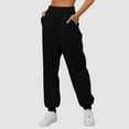 thumbnail image 2 of Sngxgn Women's Pants Leggings Women's Relaxed Jogger Track Sweatpants with Pockets for Workout(Black,XL), 2 of 6
