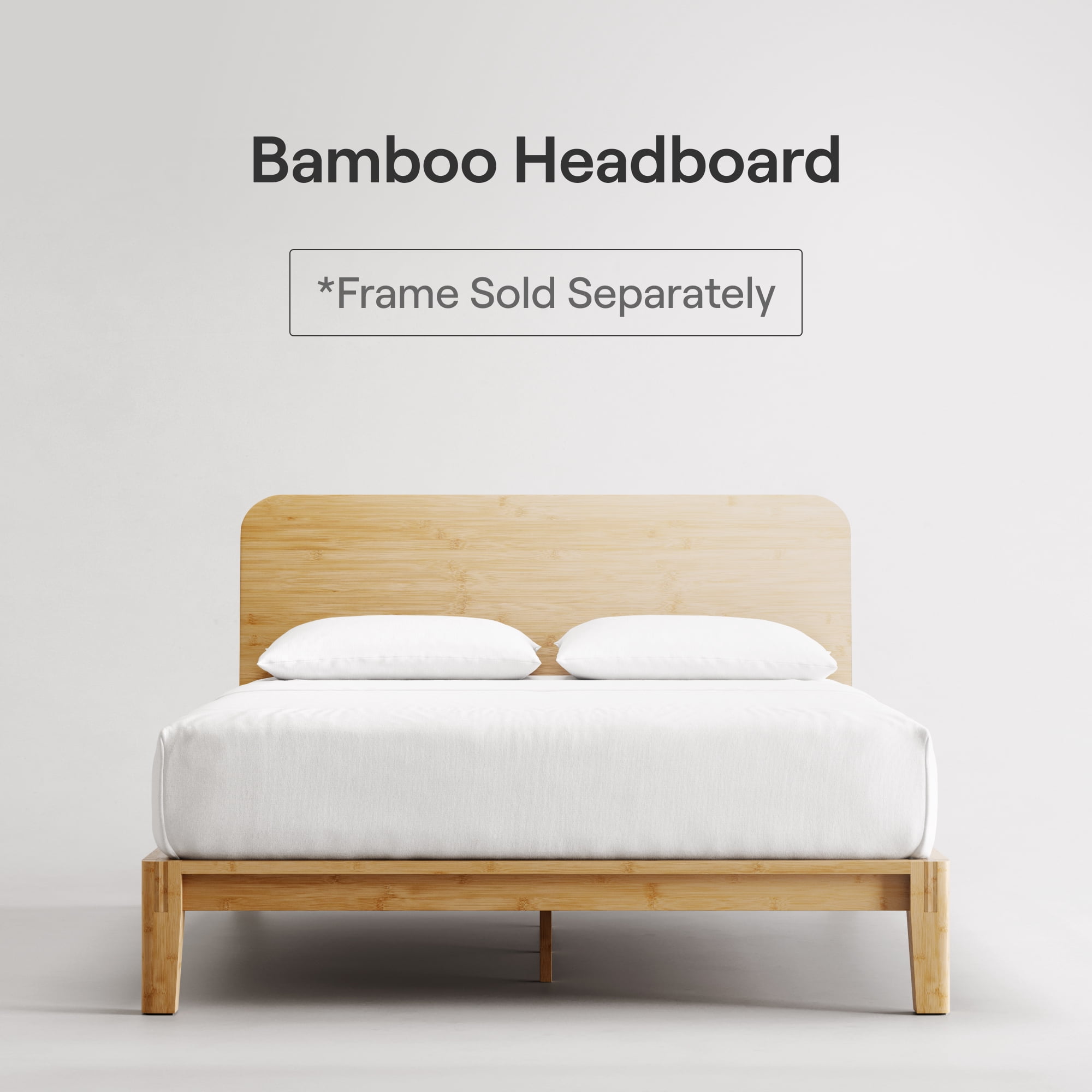Nectar Bamboo Headboard - Twin XL - Natural - Attachable to Nectar Bamboo Bed Frame (sold seperately) - Easy Tool Free Set Up - Contemporary and Durable