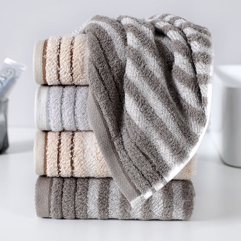 Zhuge 6-Pack Dark Gray Quick Dry Face Towels 34×72cm, Premium Cotton Soft Absorbent Washcloths, Reusable Bathroom Towels for Daily Shower & Facial Care