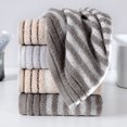 thumbnail image 2 of Nvzi Toallas faciales de secado rápido, 6 toallas color caqui - 34*72 cm, toallas de algodón premium, toallas faciales para el baño, paños suaves y absorbentes para uso diario., 2 of 5