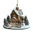 thumbnail image 2 of XINGXIANG Christmas Tabletop Decor, Snowman Gingerbread House Decoration for Indoor, Xmas Desktop Decor for Home Holiday New Year, 6.7x8 Inch Christmas Tree Decoration, 2 of 7