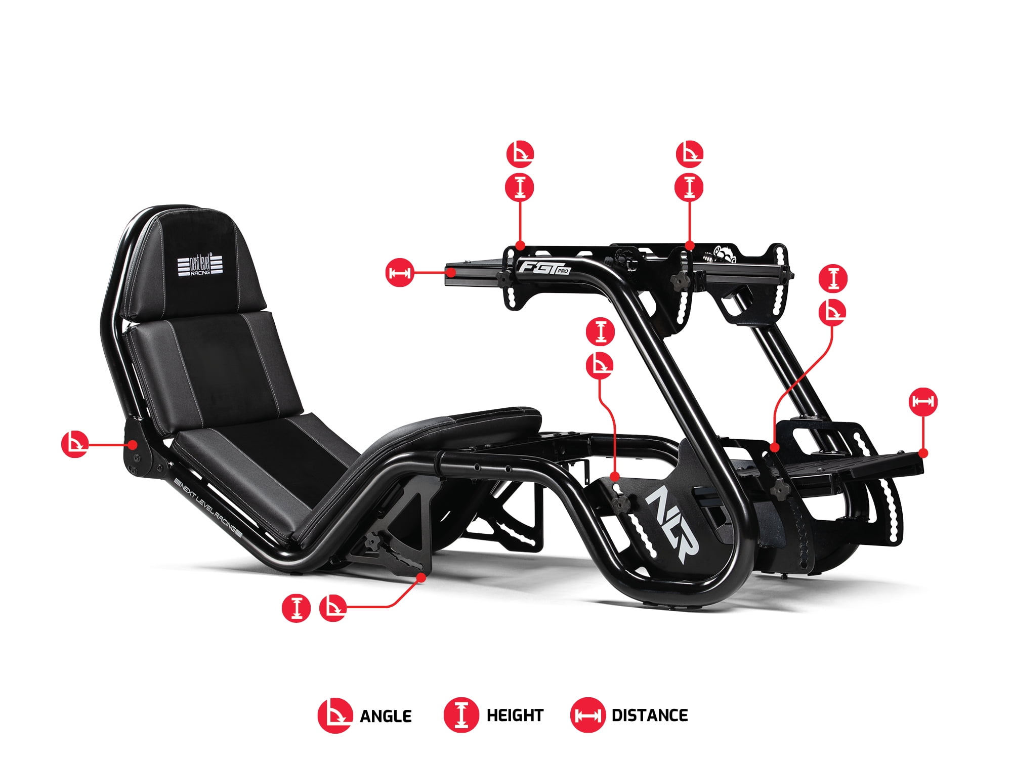 Next Level Racing® F-GT Pro Formula and GT Racing Simulator Cockpit- Black Edition [NLR-R003]
