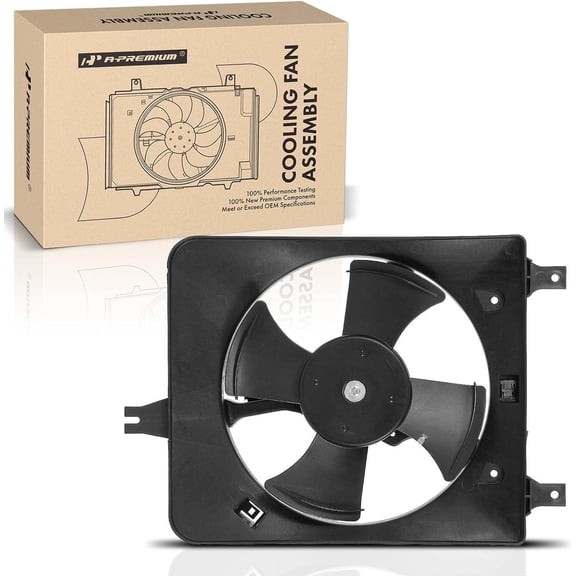A-Premium Engine Radiator Cooling Fan Assembly Compatible with Honda Accord 1998 1999 2000 2001 2002 2.3L, with Motor