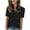 Black, variant on ZyeKqe Summer Tops for Women Casual Short Sleeve Shirts V Neck Blouses Loose Fitted T Shirts