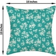 thumbnail image 2 of Spring Flower Pillow Covers 18x18 Turquoise Cyan Teal Floral Farmhouse Decor Throw Pillows Case for Couch Seasonal Pillowcase Outdoor Decorative Cushion Case for Sofa Bed Decorations Set of 2, 2 of 6